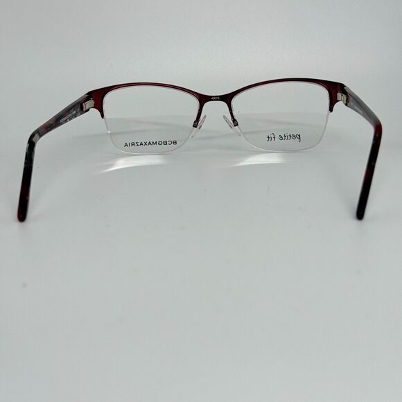 BCBG Maxazria Cat Eye Half Frame Eyeglasses Irina Wine 49 16 125 H13521‎ main image 6